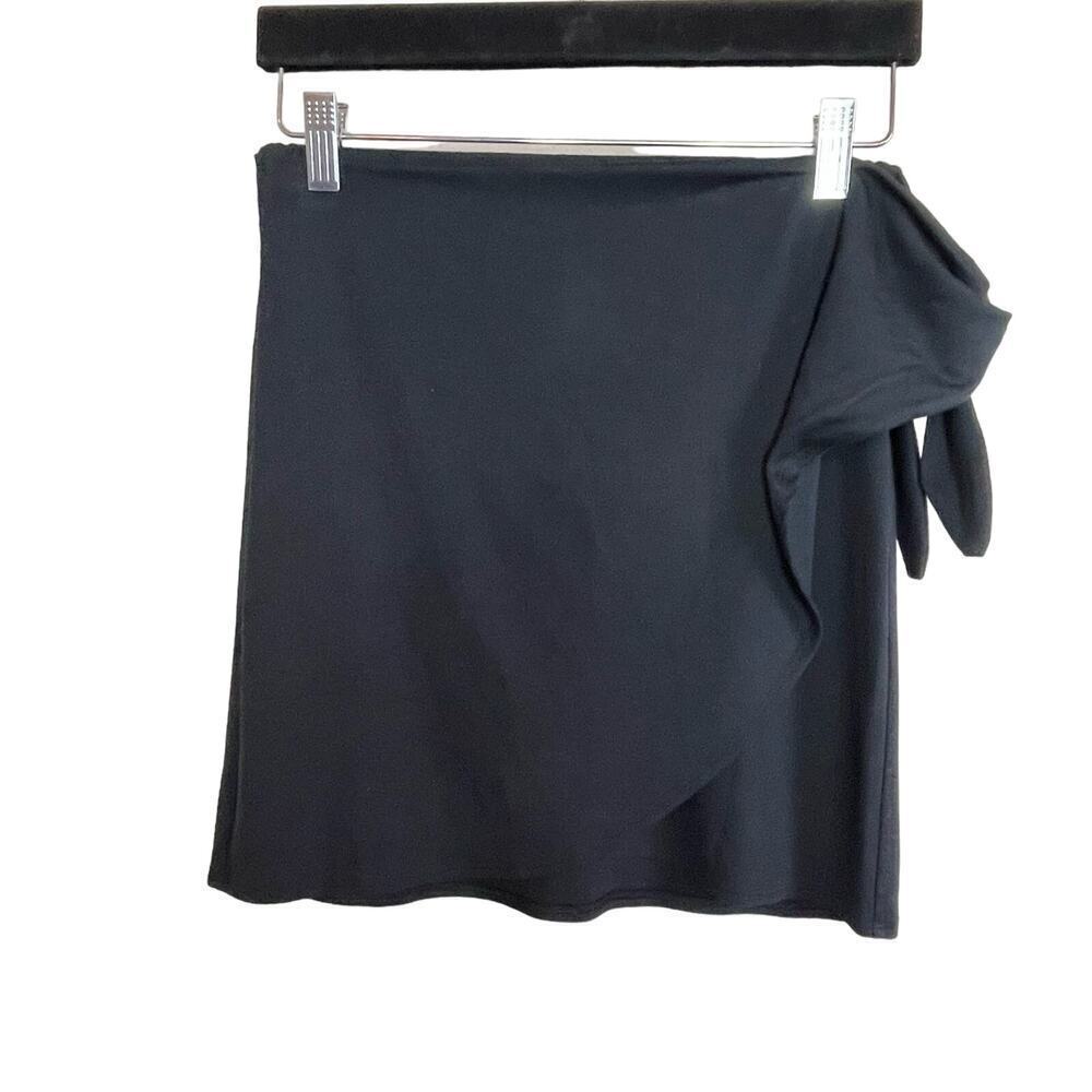 Wilfred Aritzia Sarong Mini Skirt Black Size S Faux Wrap